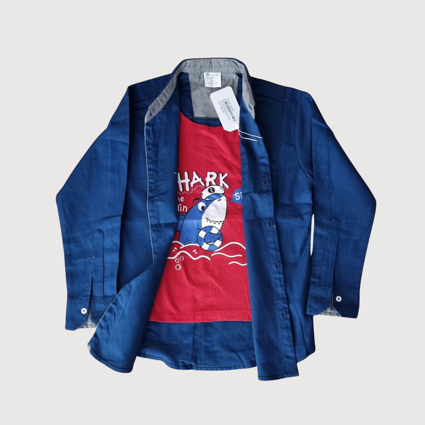 Boys Casual Shirt 2 Piece – Trendy Outfit Set for Kids