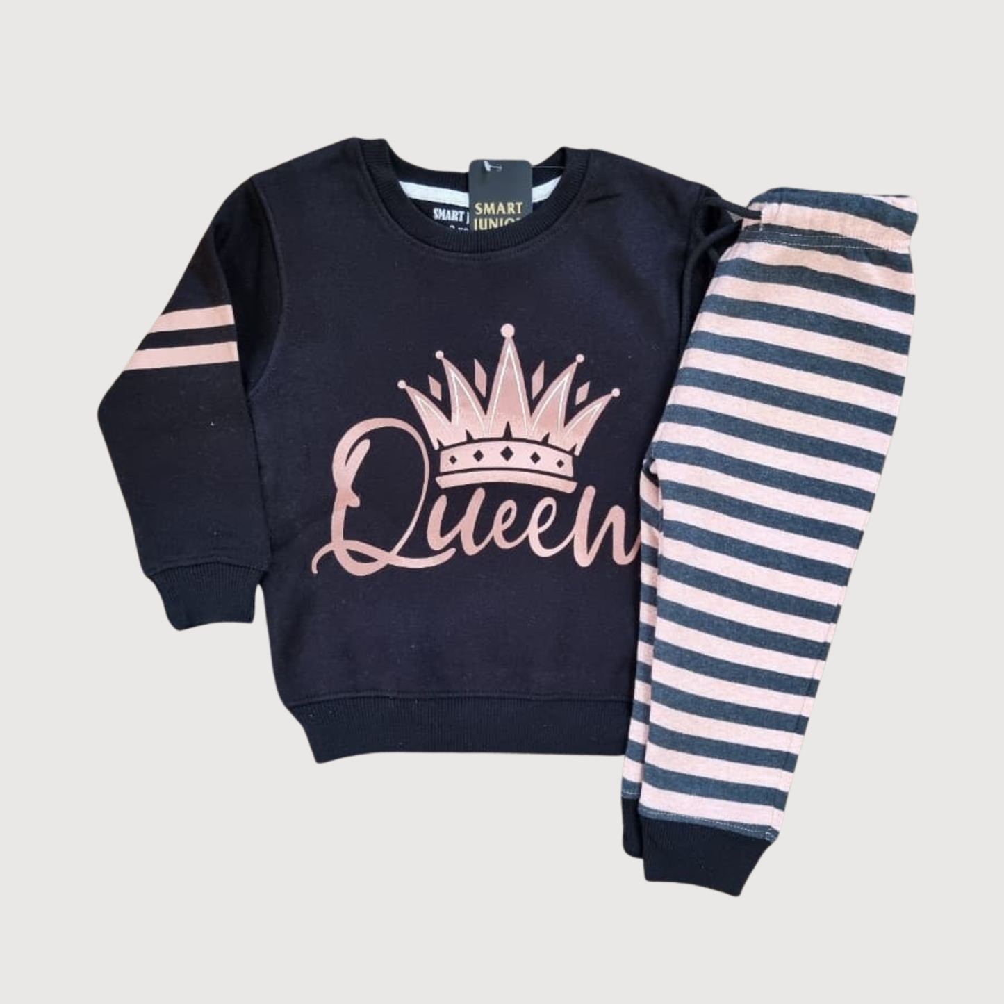 Girls Winter Queen Sweatshirt & Trouser Set – Stylish & Trendy