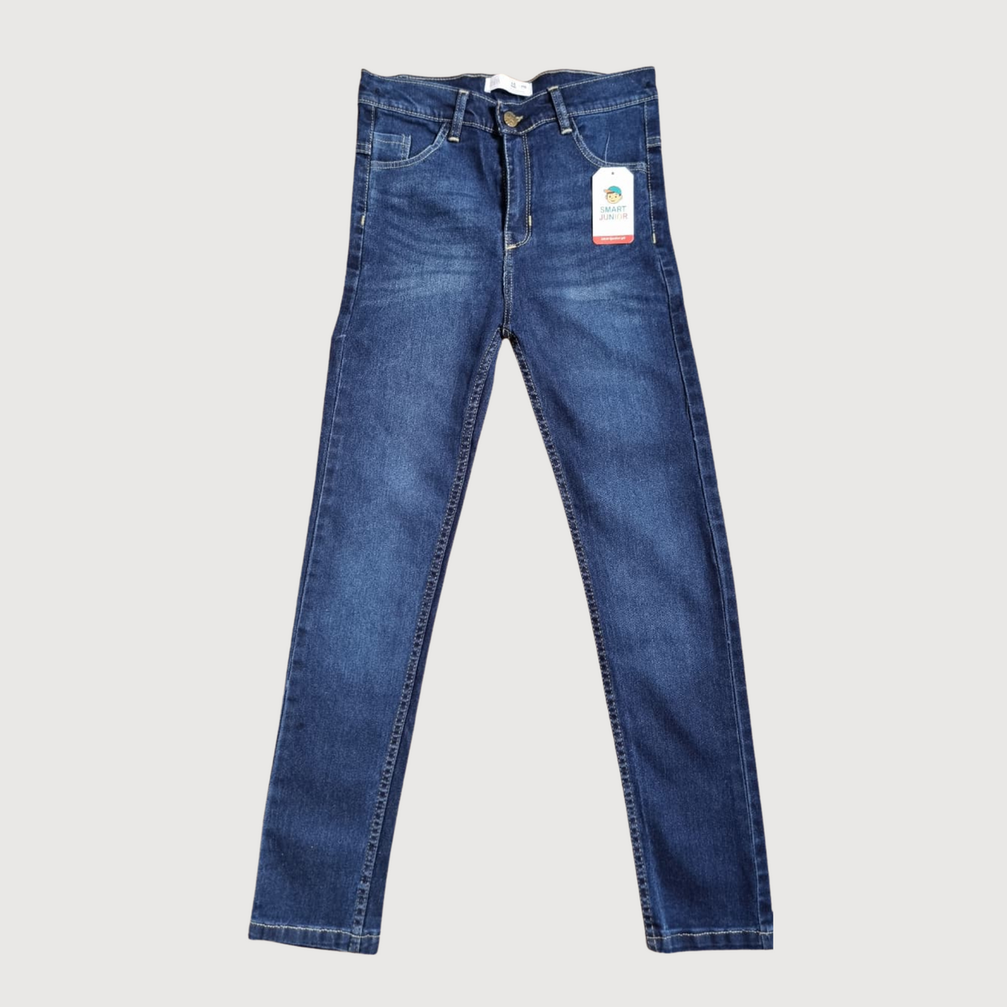 Boys Trendy Slim Fit Blue Jeans – Stylish Pull & Bear Inspired front
