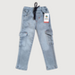 Kids Denim Cargo Jeans – Smart 6 Pocket Comfort Trouser for Boys front