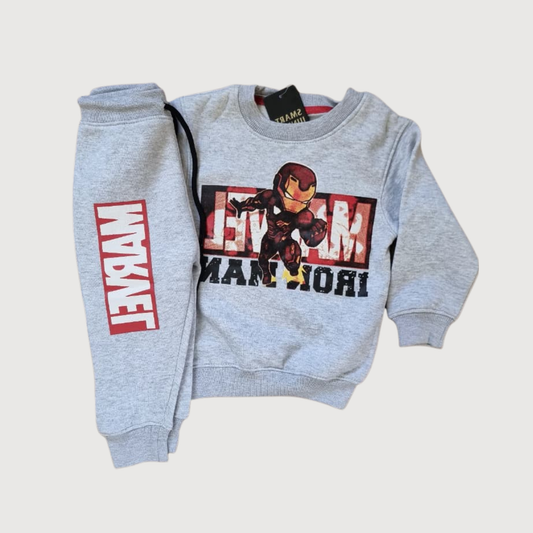 Marvel Boys 2-Piece Iron Man Tracksuit – Winter Warm & Comfy